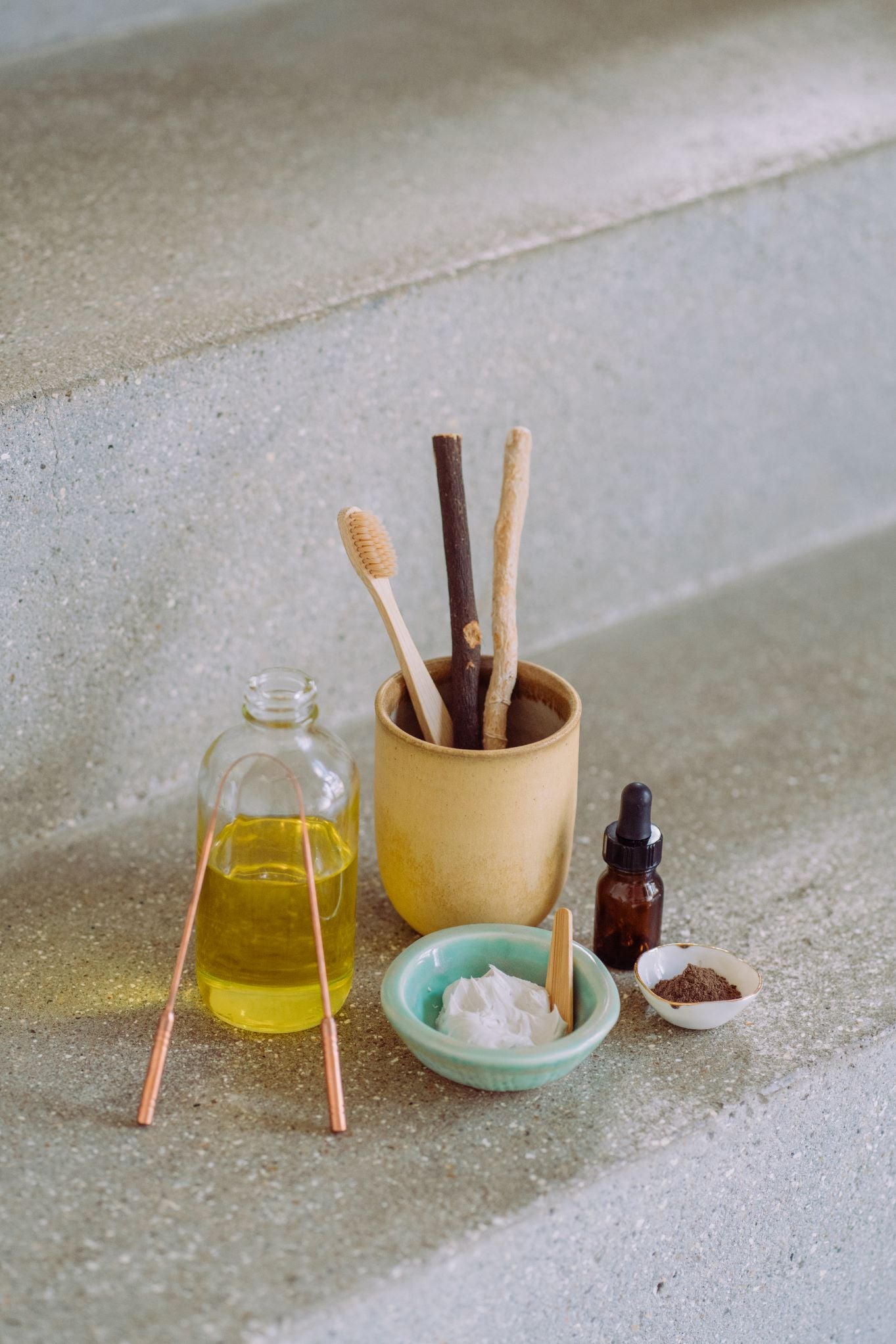 Experience the ancient Ayurvedic practice of tongue scraping with our Copper Tongue Cleaner. Effective at removing food debris and bacteria, this traditional tool offers a natural solution for fresher breath and improved oral hygiene. Available at Vayu Living.