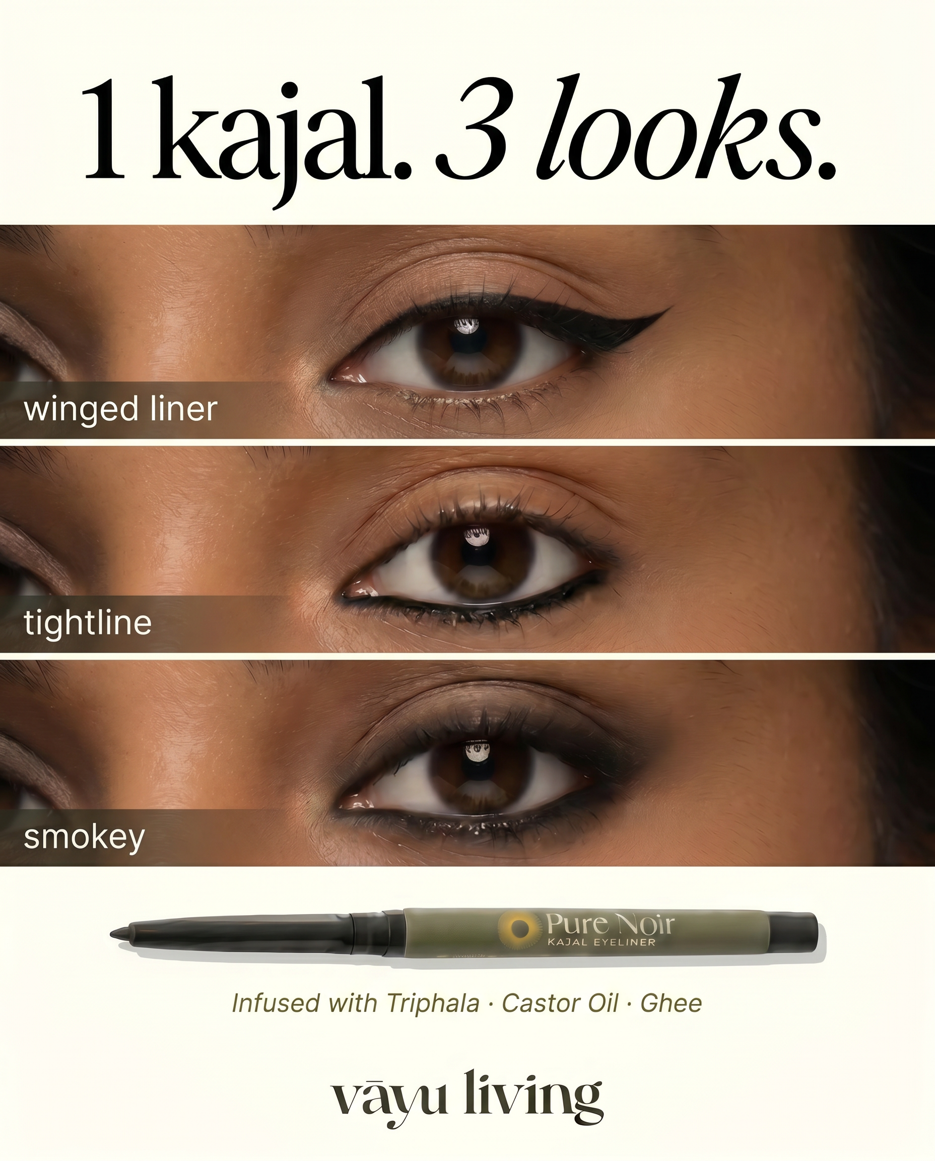 Pure Noir Kajal Ayurvedic Eyeliner