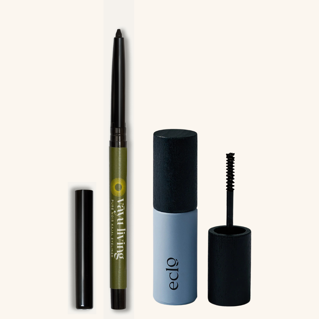 Pure Noir Kajal Eyeliner (Black) + Eclo Mascara (Black) Duo