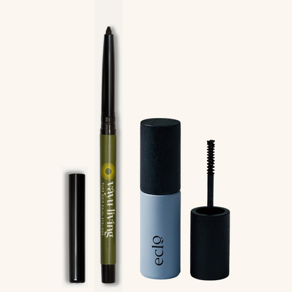Pure Noir Kajal Eyeliner (Black) + Eclo Mascara (Black) Duo
