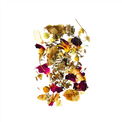 Wildflower organic evening facial steam, carefully crafted with sleep-enhancing herbs and botanicals. Available at Vayu Living.