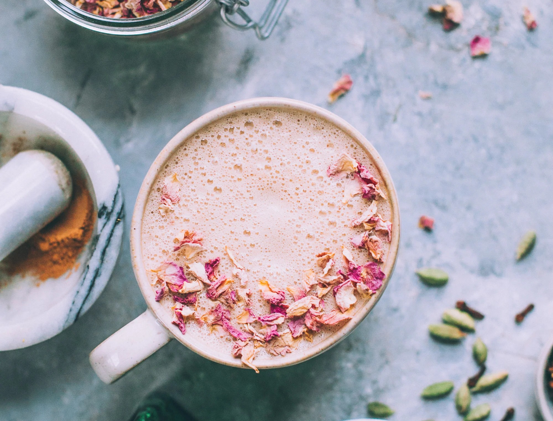 Ayurvedic Rose Latte (with Shatavari)