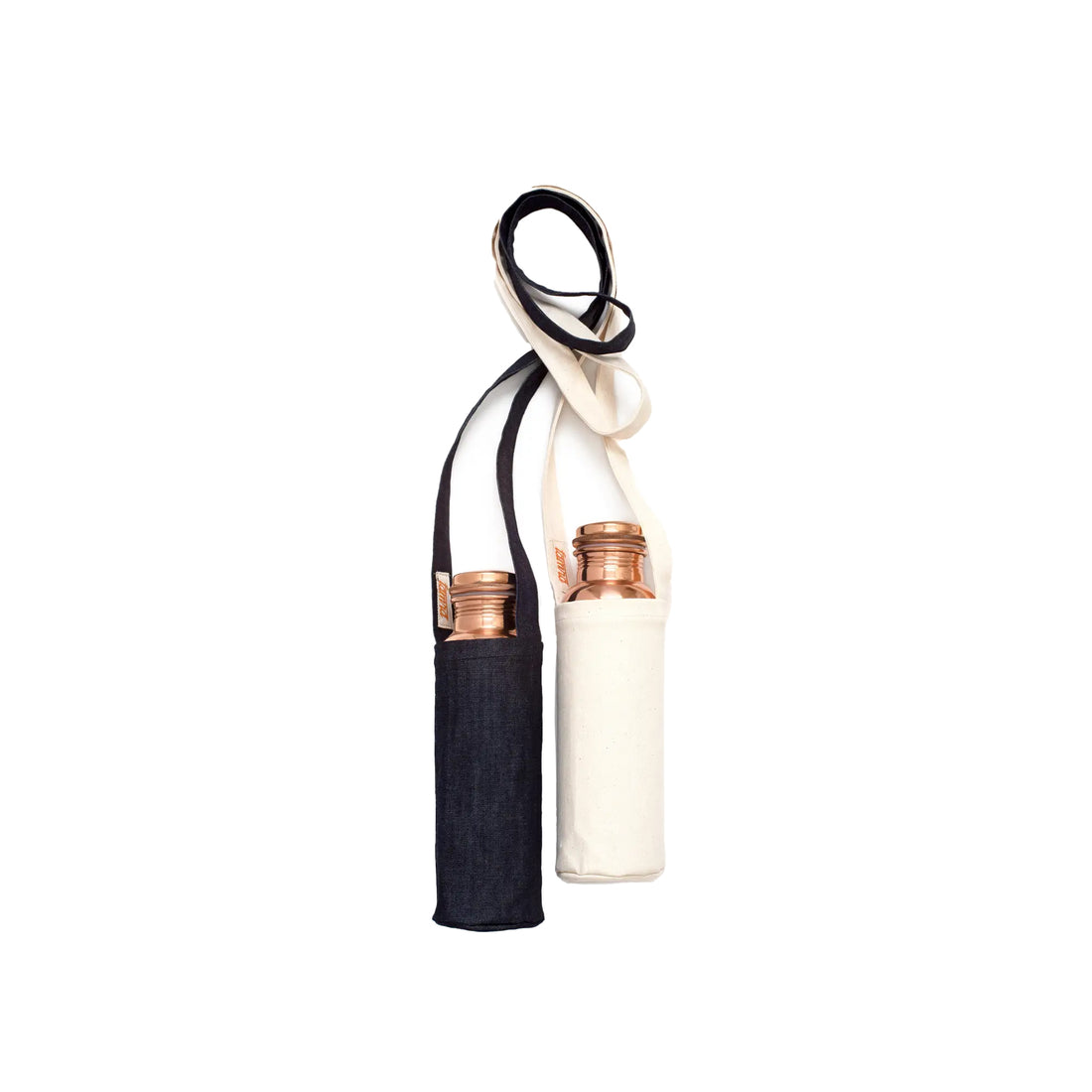 Stay stylishly hydrated with this adorable Canvas Water Bottle Carrier! Available at vayuliving.com