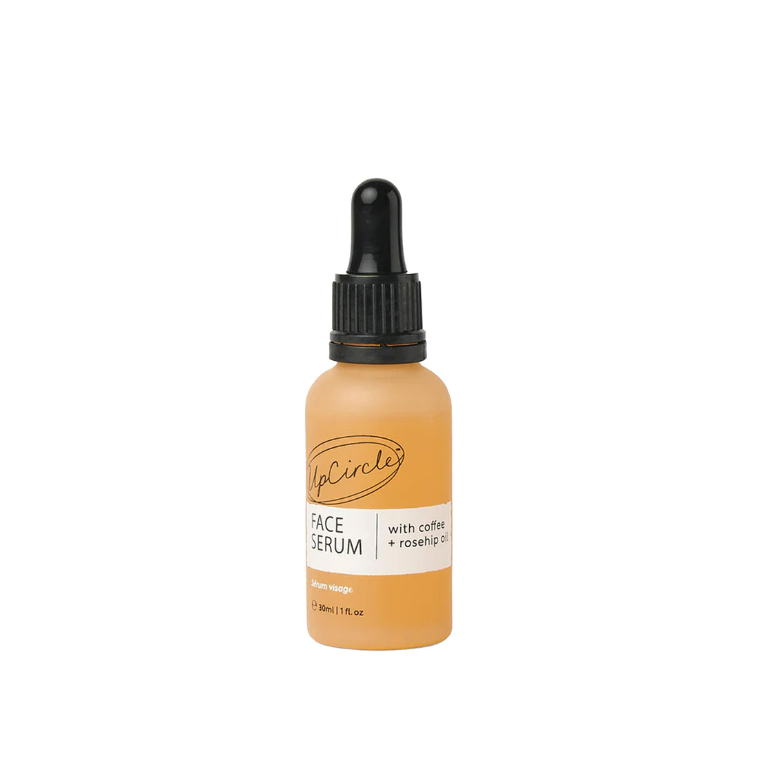 UpCircle hydrating face serum, suitable for all skin types, features a blend ofRosehip oil and Coffee. Available at Vayu Living.