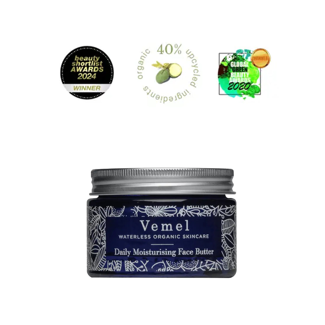 Vemel Daily Moisturising Face Butter is bursting with organic mango butter. This fast-absorbing face butter is rich in vitamins, antioxidants and fatty acids which provide long-lasting nourishment, boosts collagen levels and instantly promotes healthy looking skin. Available at Vayu Living.