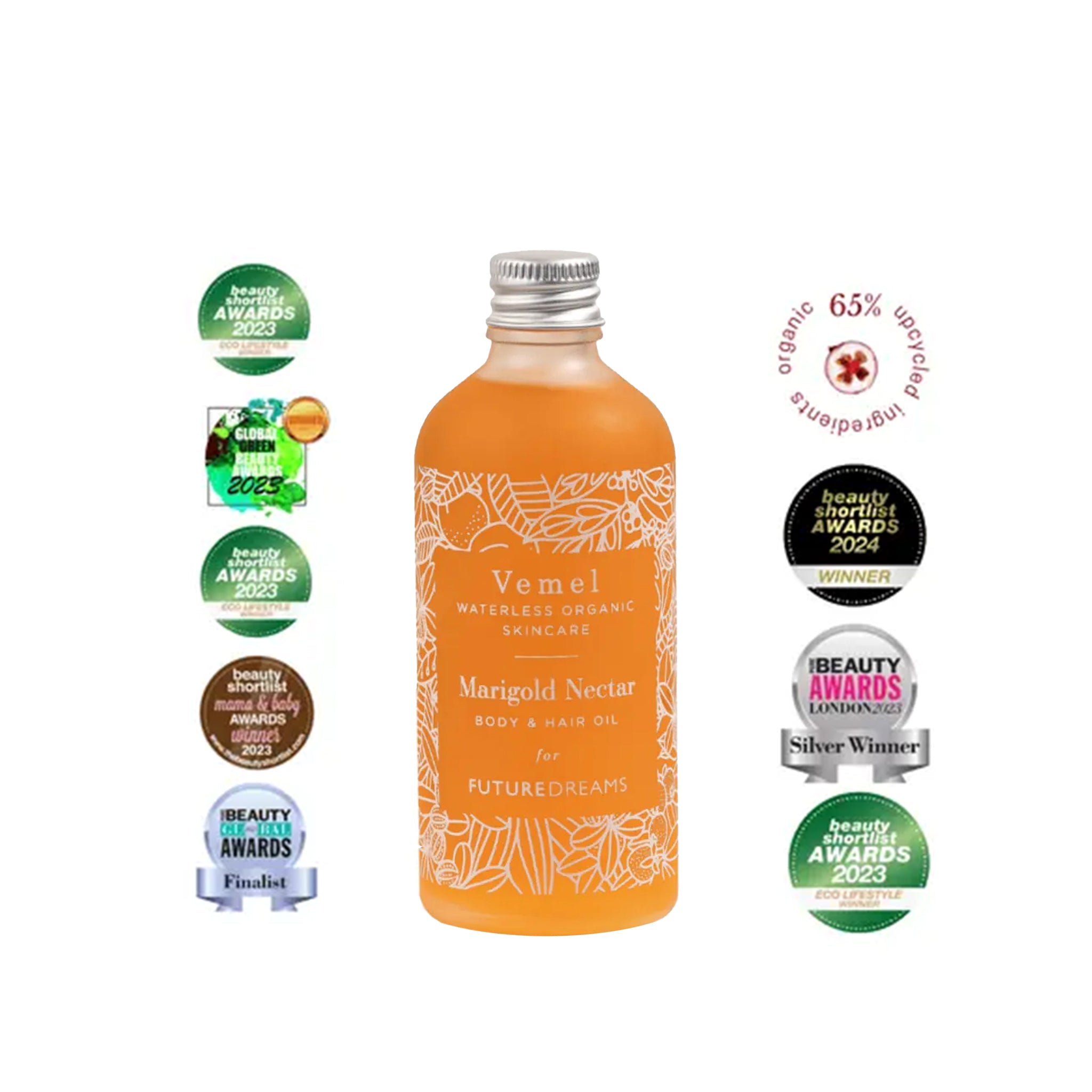 Marigold Nectar, a fast-absorbing, deeply nourishing ceramide skin saviour crafted to moisturise and soothe, relieving dry skin conditions and restoring elasticity for supple skin. Available at Vayu Living.